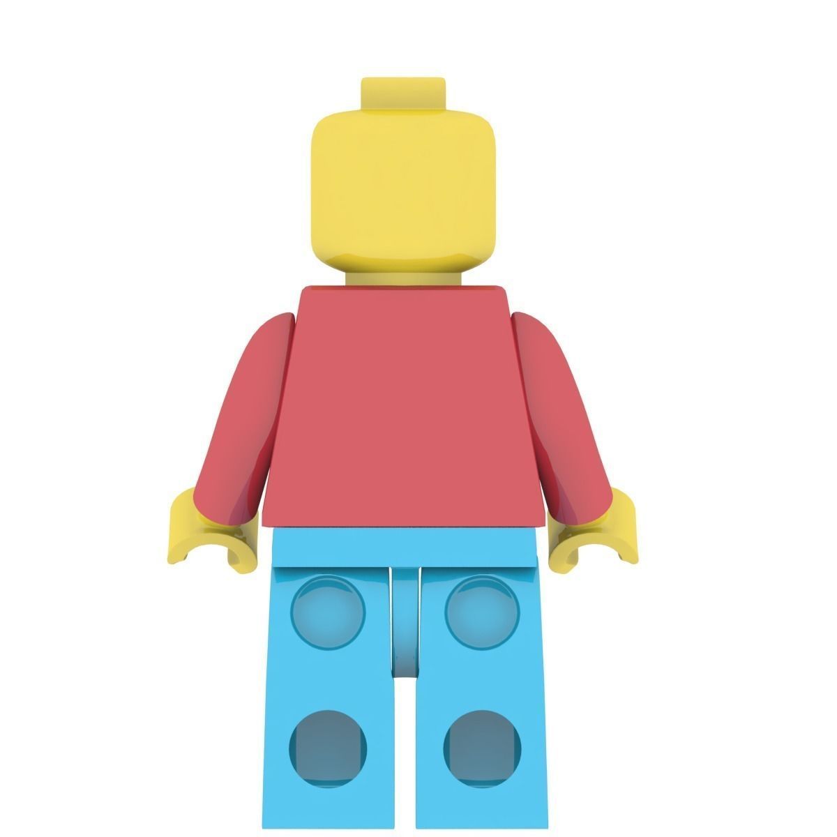 Lego Minifigure Male High Quality Minifig 3D model_5