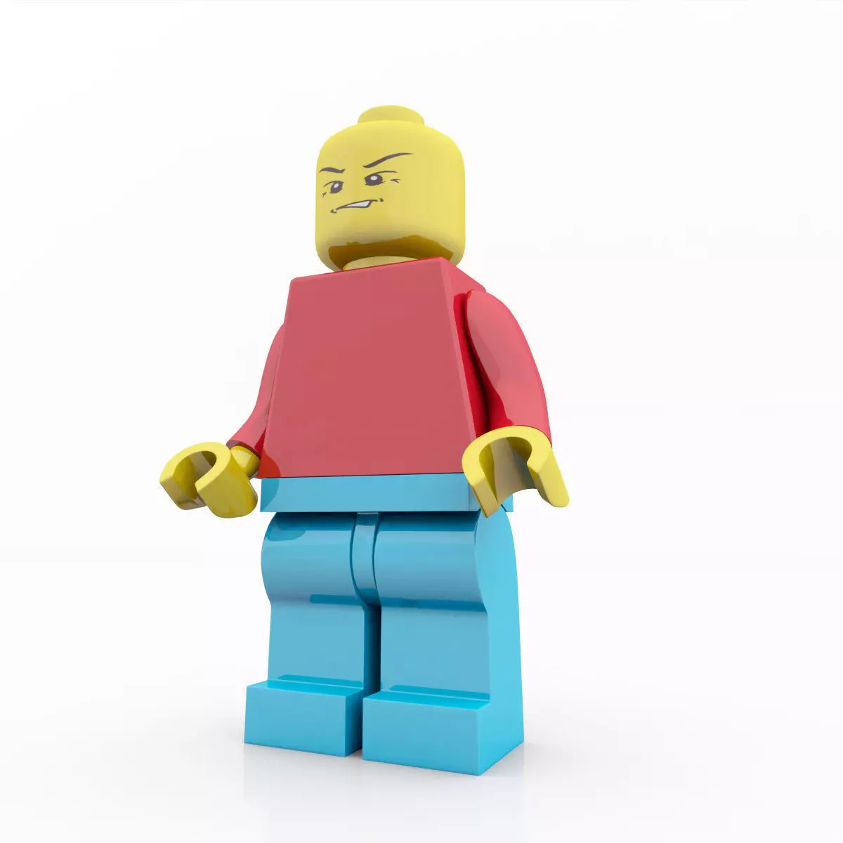 Lego Minifigure Male High Quality Minifig 3D model_0