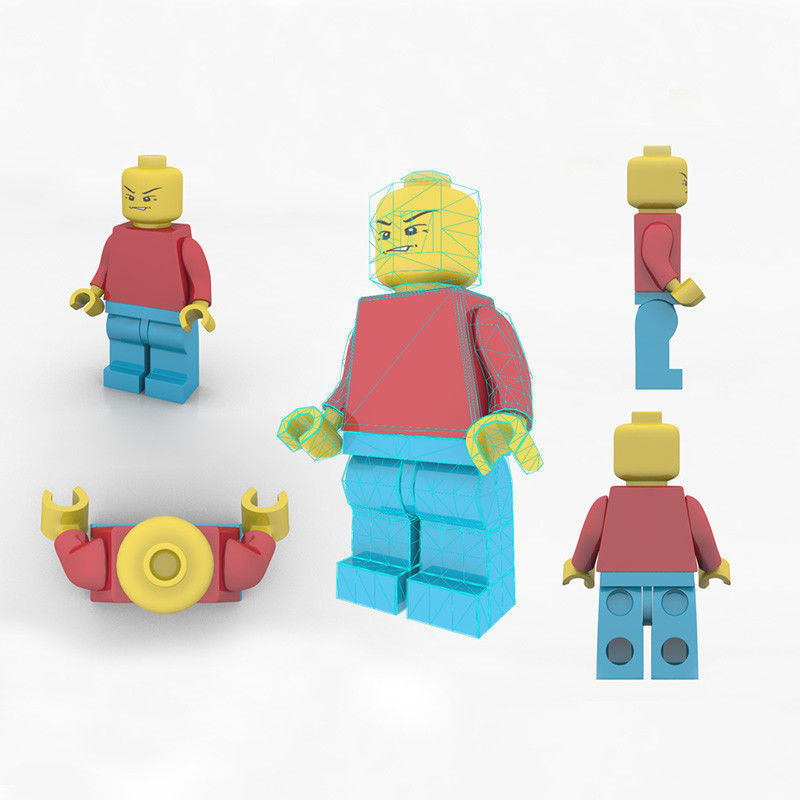 Lego Minifigure Male High Quality Minifig 3D model_6