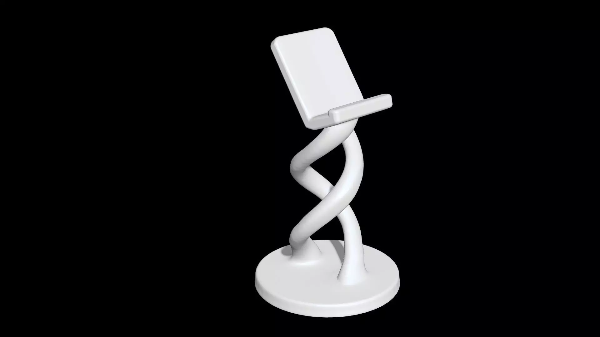 Twisted Phone Holder 3D Printable 3D print model_5