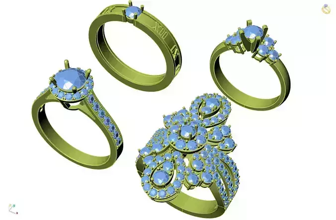 4 Rings nice collection 1 