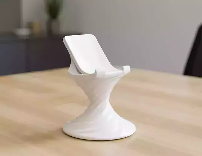 Twisted Phone Stand 3D Printable 3D print model