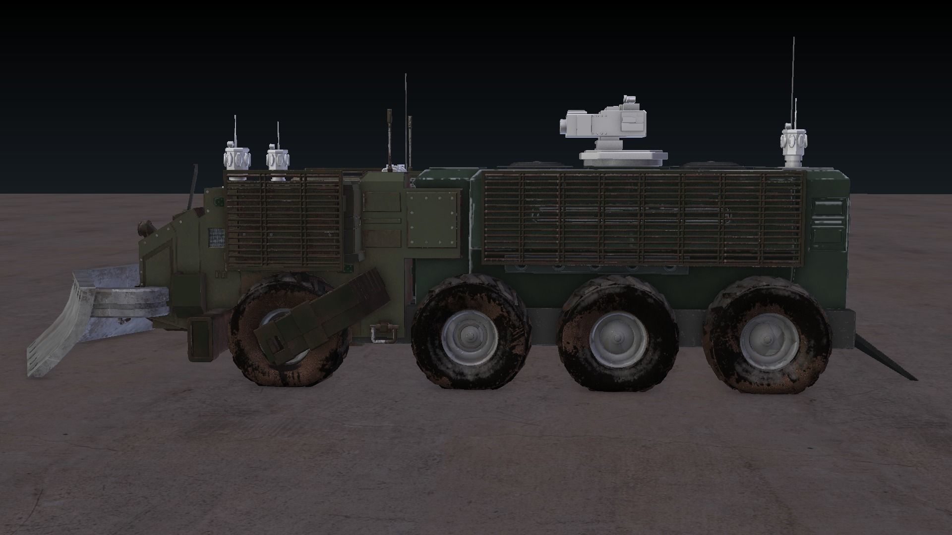 Armored Vehicle high poly concept 3D model_4