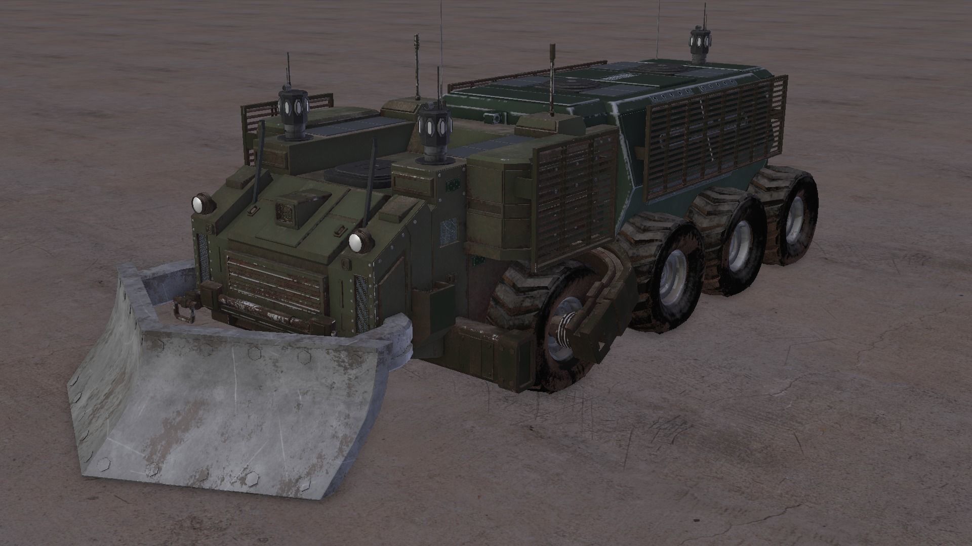 Armored Vehicle high poly concept 3D model_15