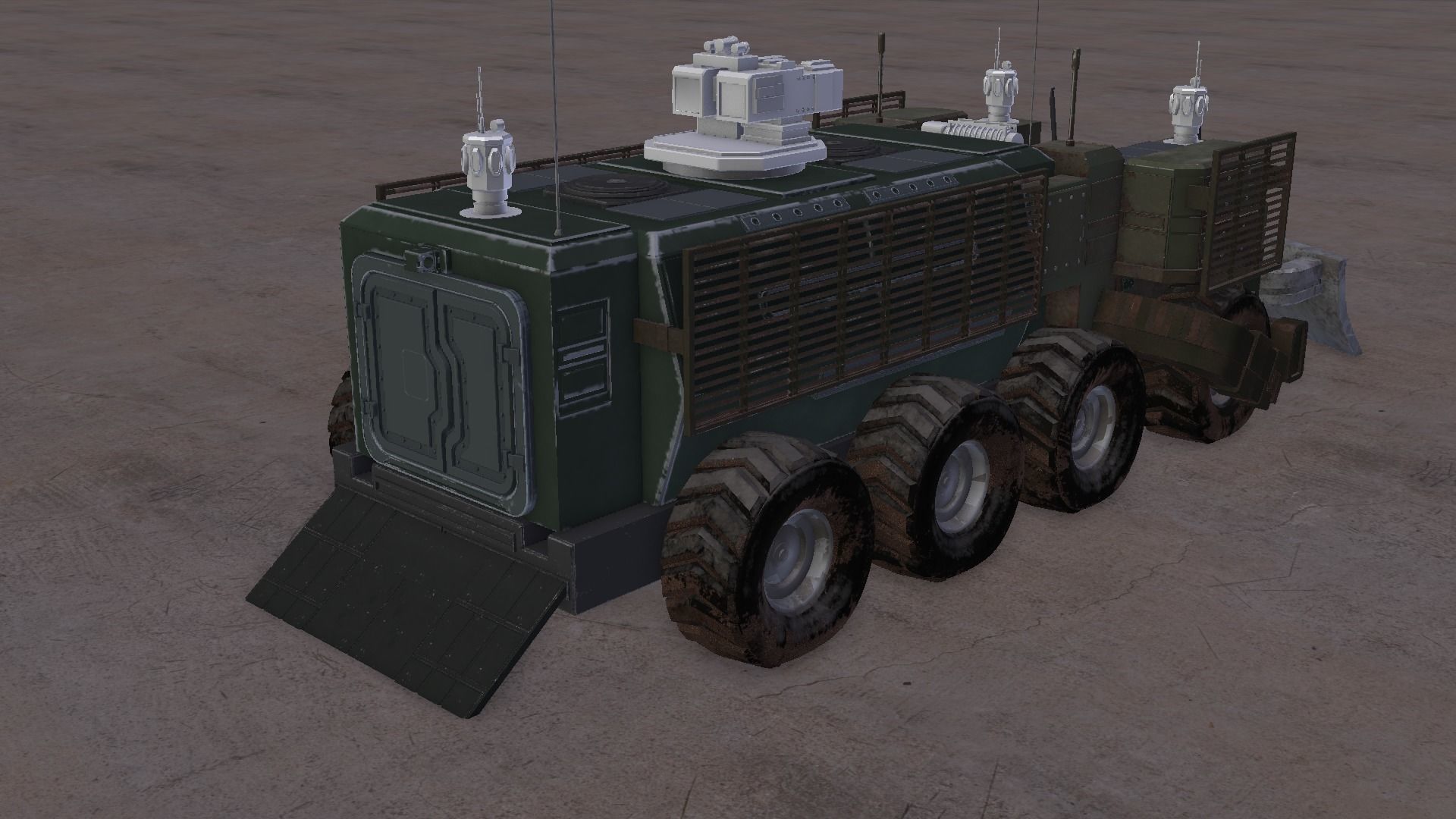 Armored Vehicle high poly concept 3D model_9