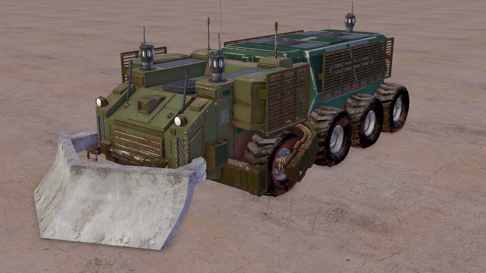 Armored Vehicle high poly concept 3D model_17