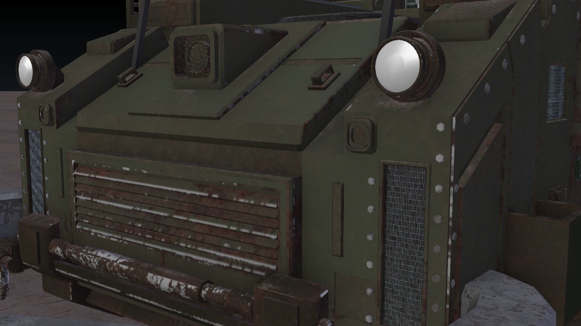 Armored Vehicle high poly concept 3D model_10