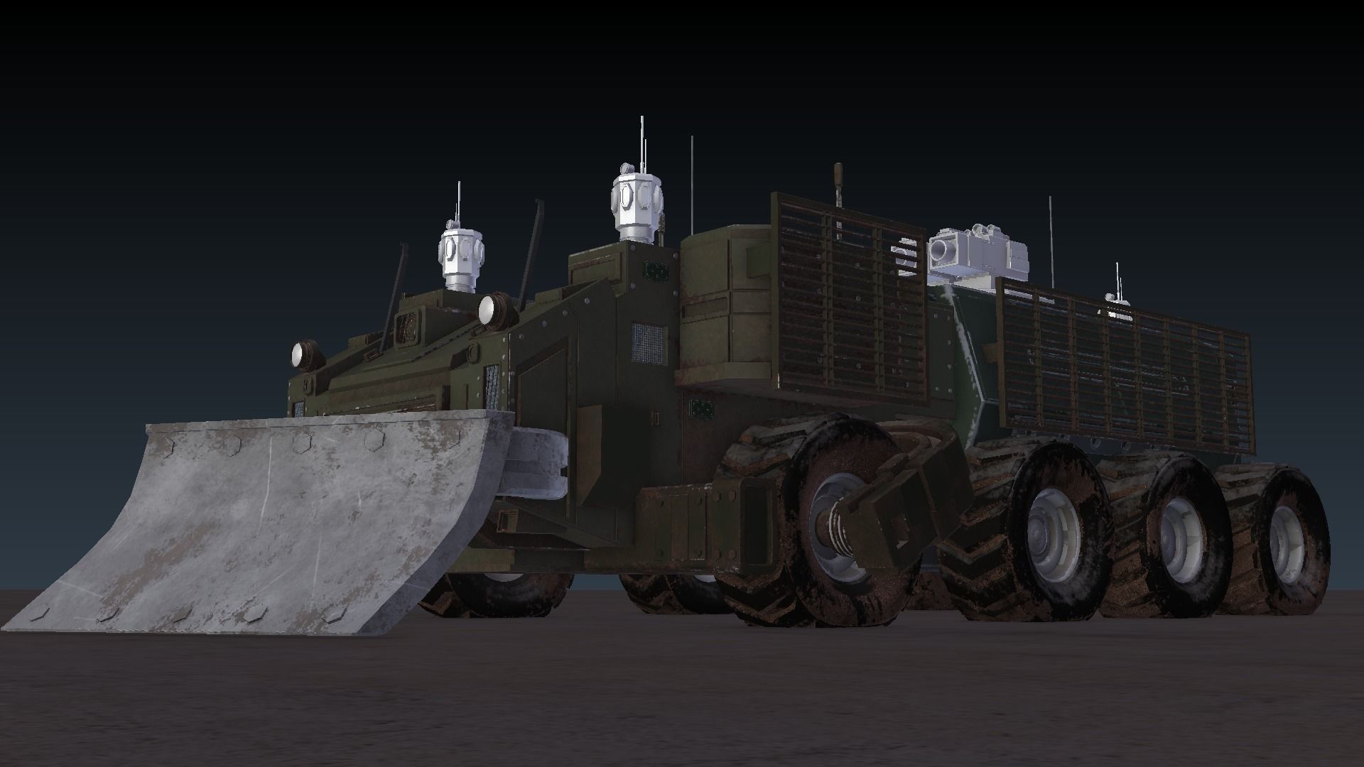 Armored Vehicle high poly concept 3D model_1