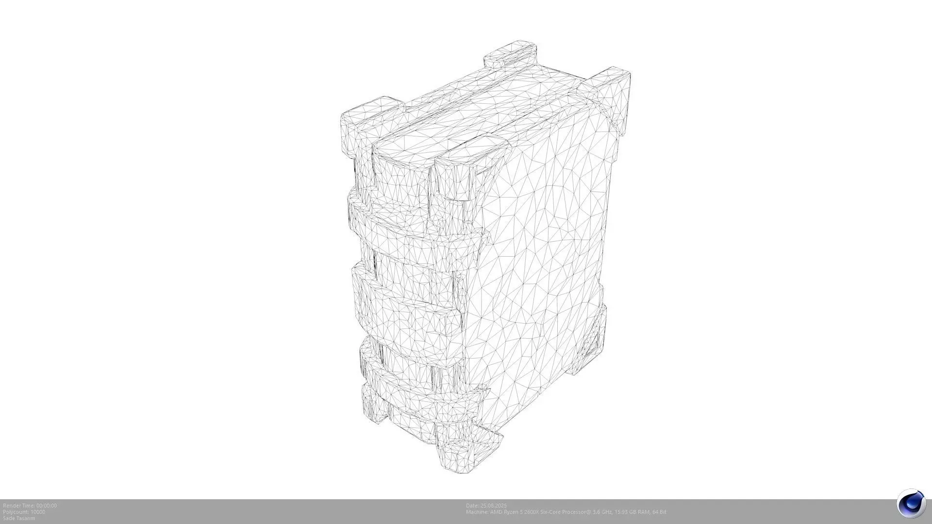 Stylized Magic Spell Book 3D Model - AI Low-poly 3D model_9