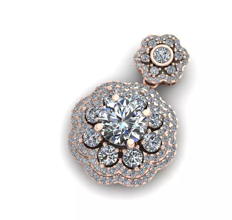 Diamond Pendants CG08 3D print model_5