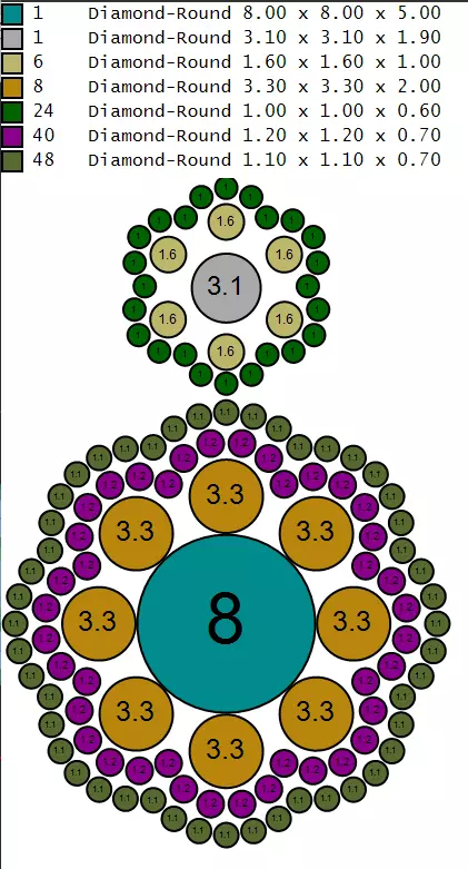 Diamond Pendants CG08 3D print model_3