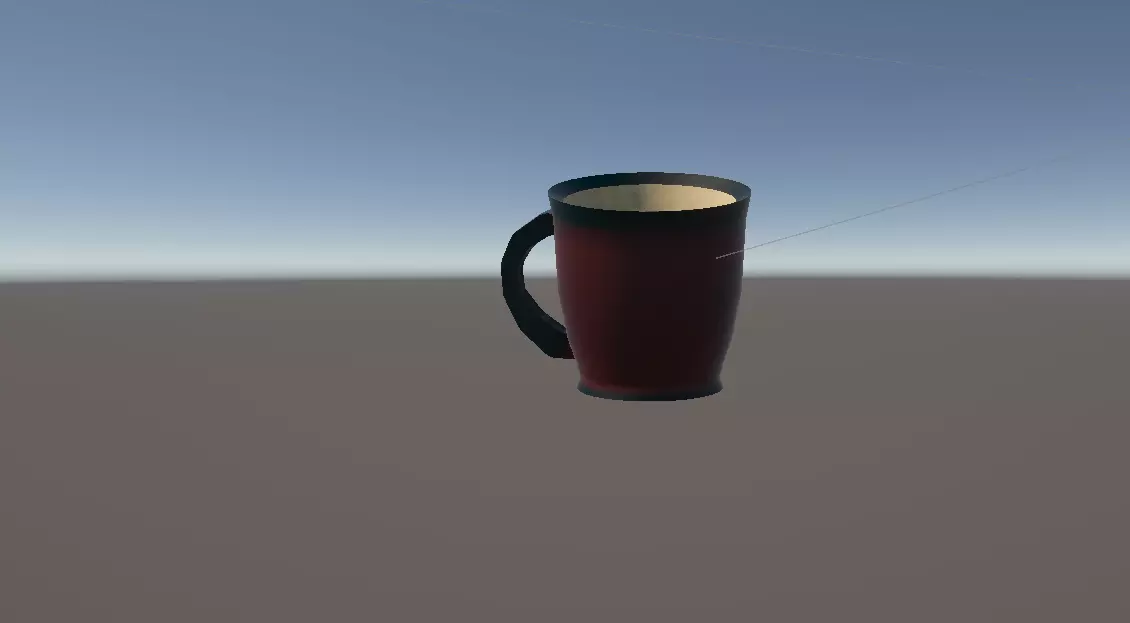 Cup for coffee Low-poly 3D model_4