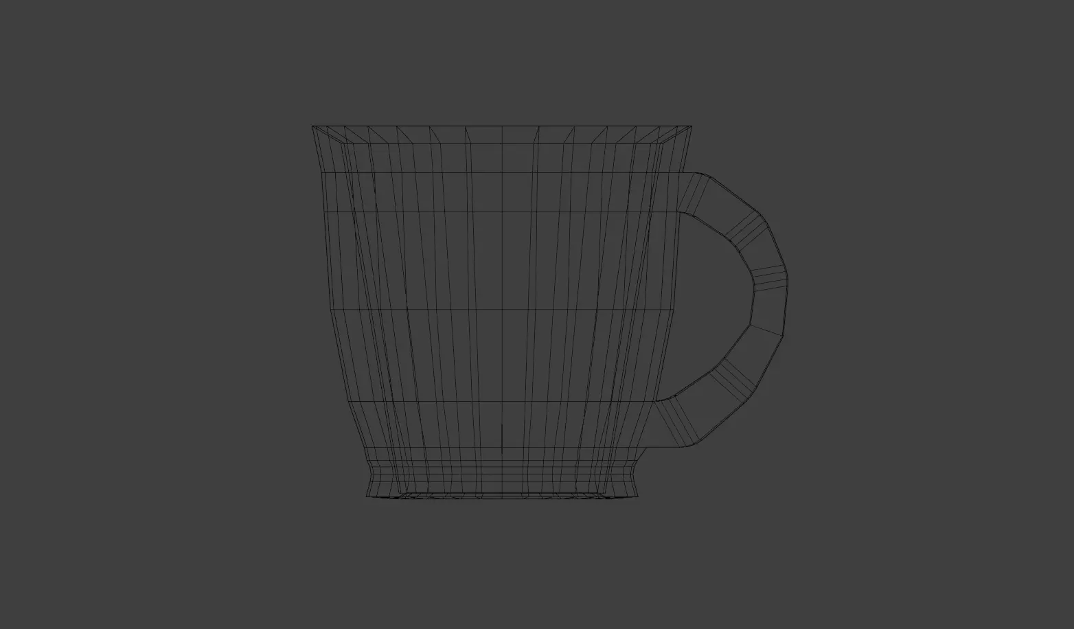 Cup for coffee Low-poly 3D model_5
