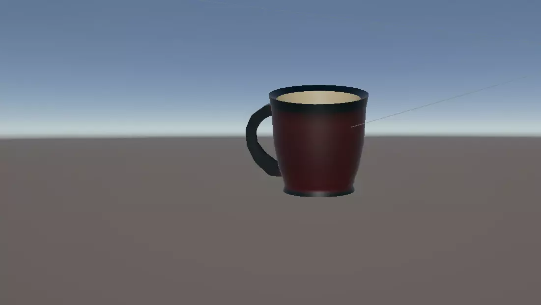 Cup for coffee Low-poly 3D model_3