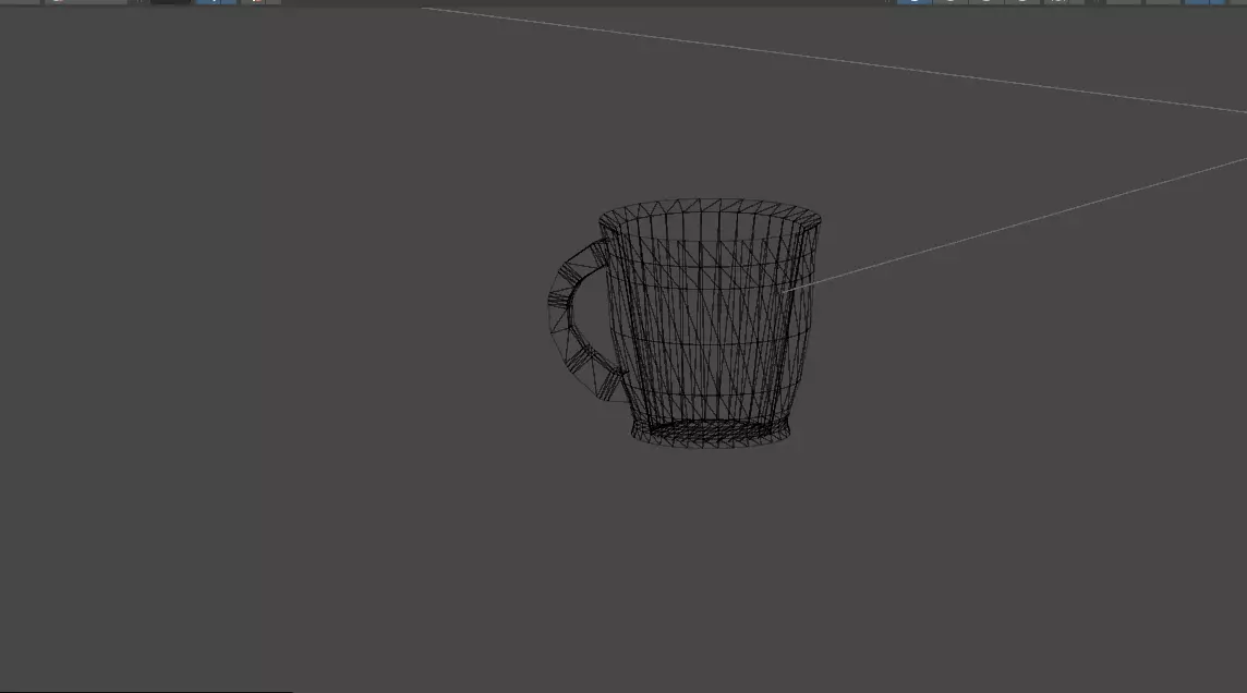 Cup for coffee Low-poly 3D model_7