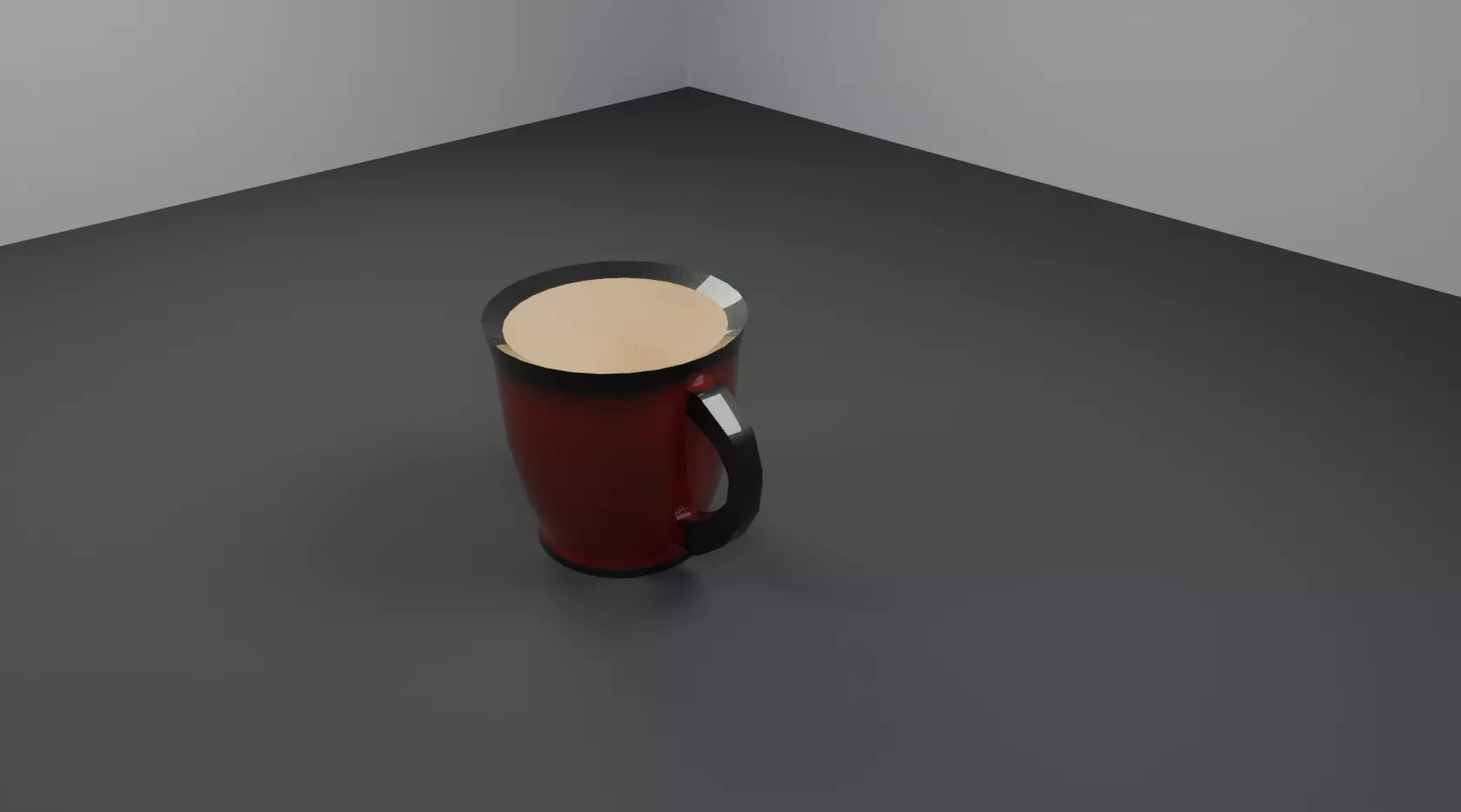 Cup for coffee Low-poly 3D model_1