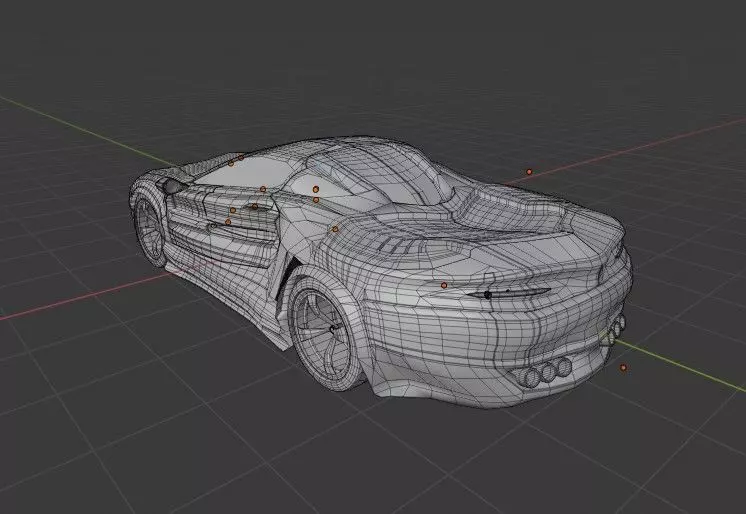 Realistic Supercar 3D Model Original Design Low-poly 3D model_14