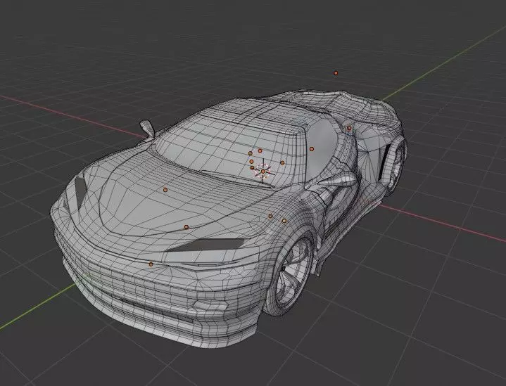 Realistic Supercar 3D Model Original Design Low-poly 3D model_16