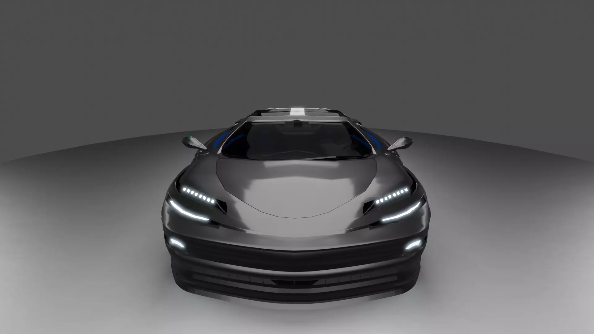 Realistic Supercar 3D Model Original Design Low-poly 3D model_2