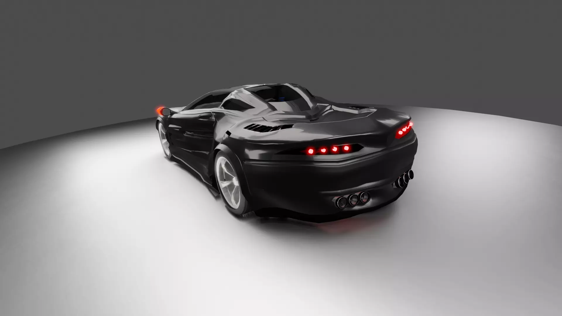 Realistic Supercar 3D Model Original Design Low-poly 3D model_6