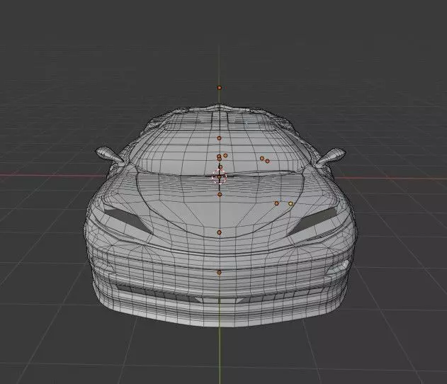 Realistic Supercar 3D Model Original Design Low-poly 3D model_9