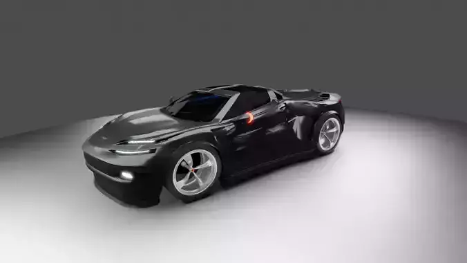 Realistic Supercar 3D Model Original Design