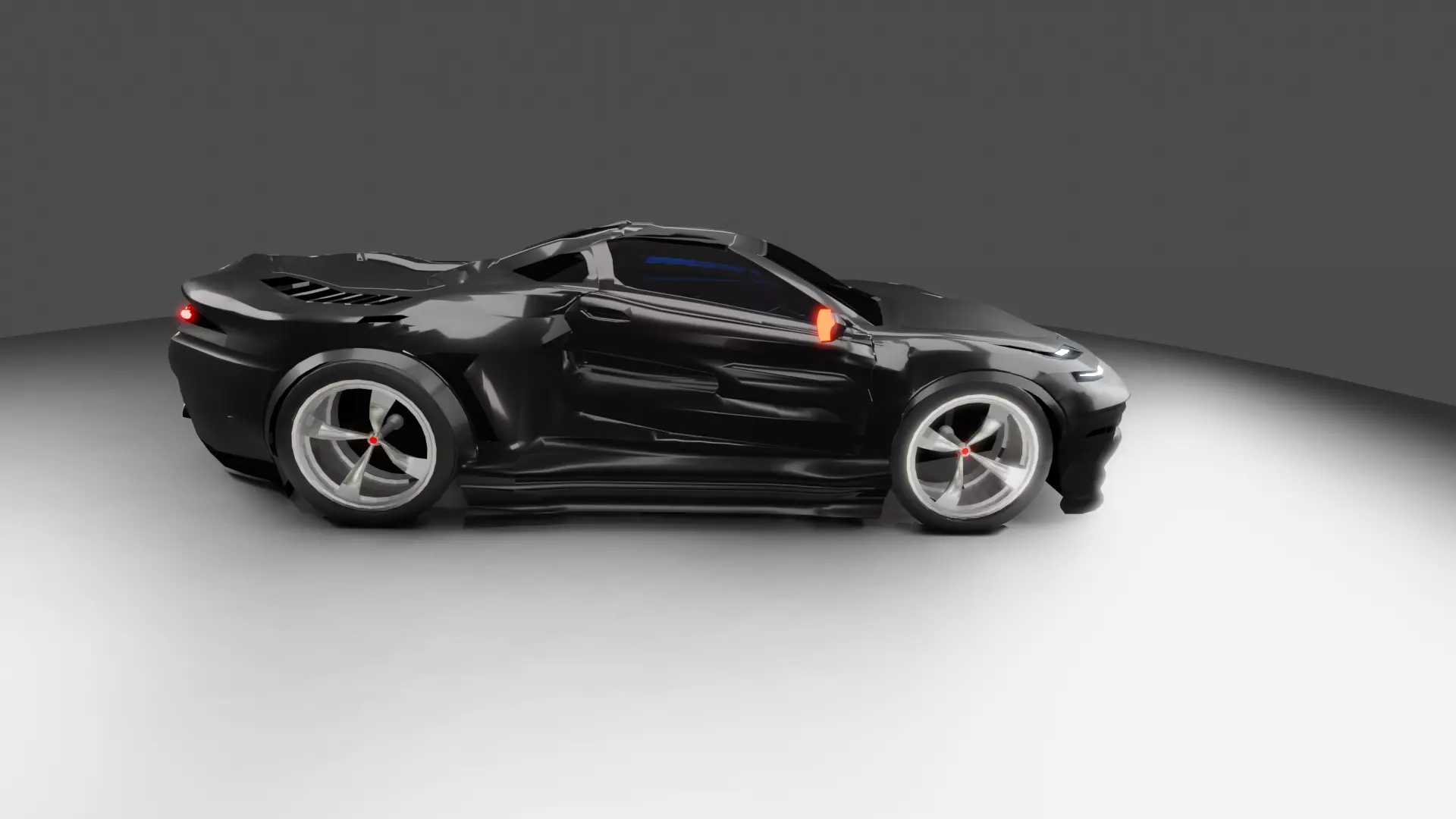 Realistic Supercar 3D Model Original Design Low-poly 3D model_4