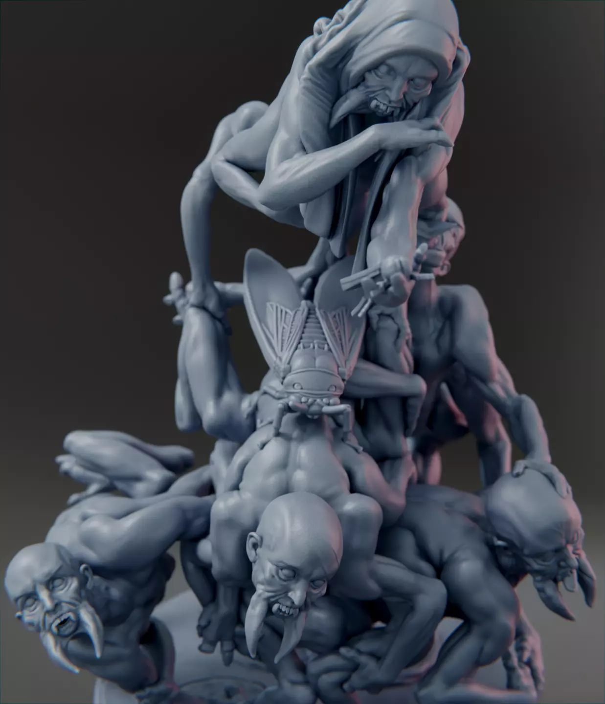 Pig Ticks D - Children of the Fly Warband - Fly Thrall 3D print model_1