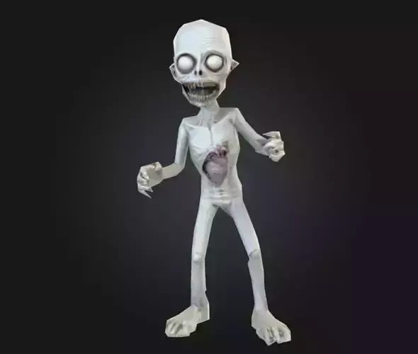 Casual Zombie Extreme Low poly Low-poly 3D model