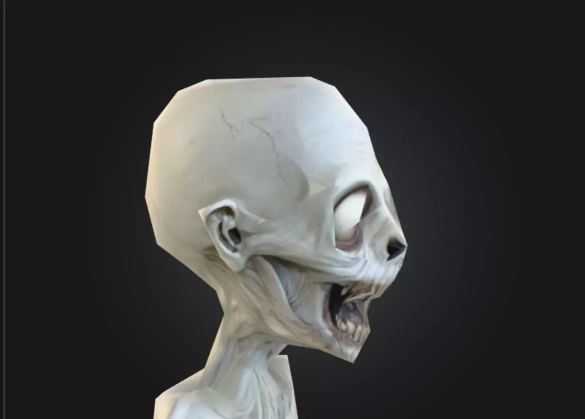 Casual Zombie Extreme Low poly Low-poly 3D model_5