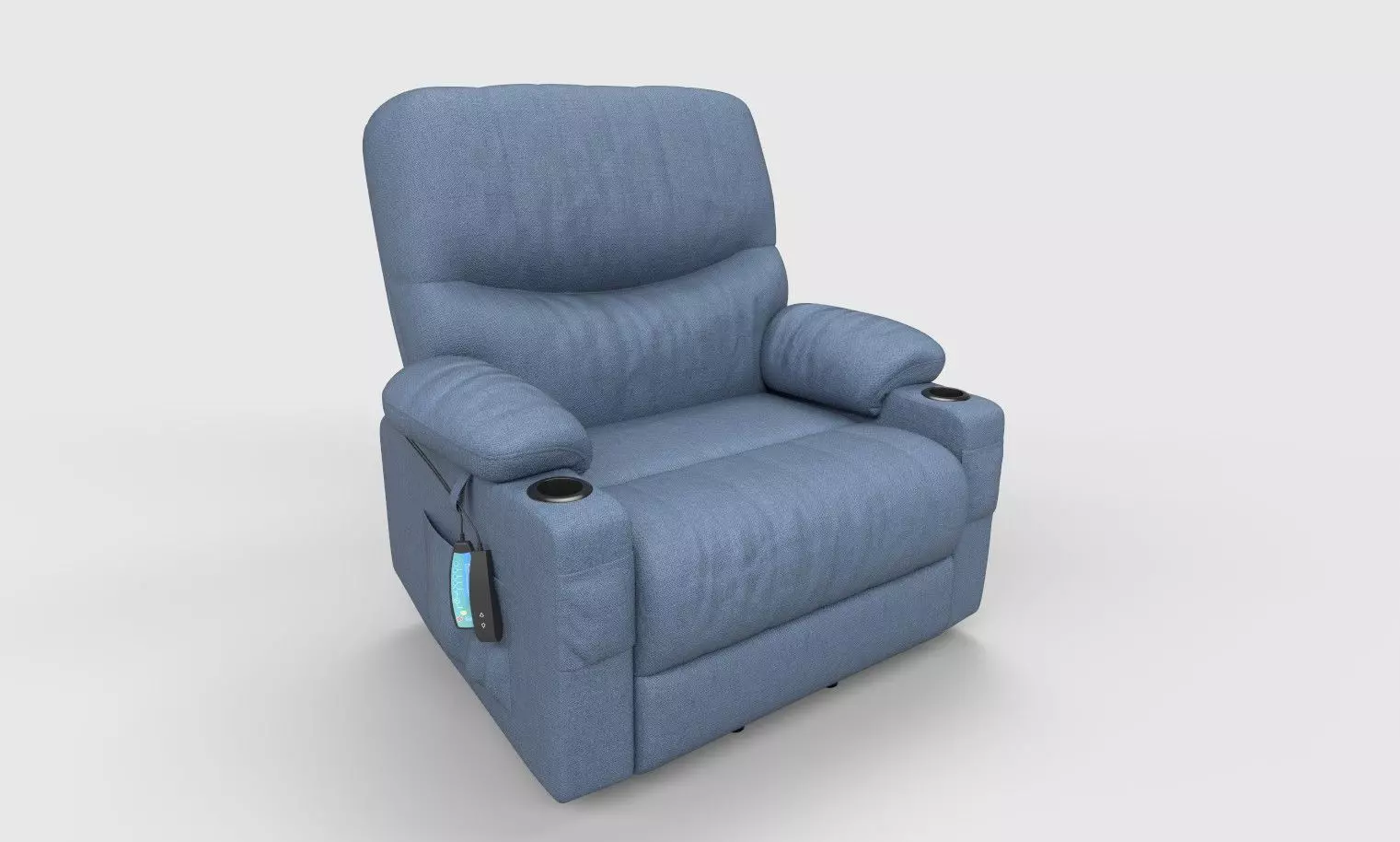 Modern Blue Recliner Chair 3D model