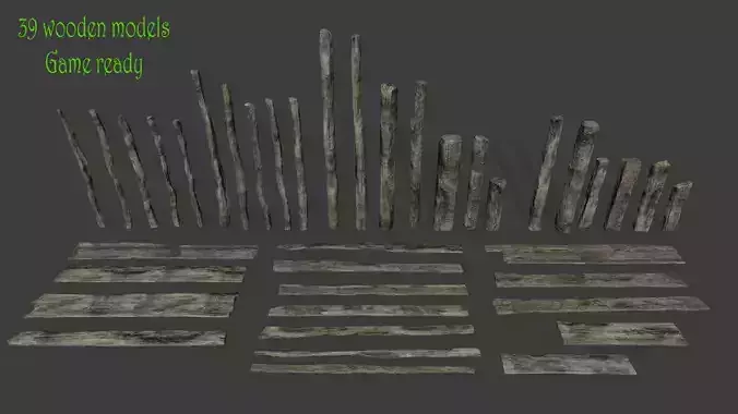 old woods Low-poly 3D model