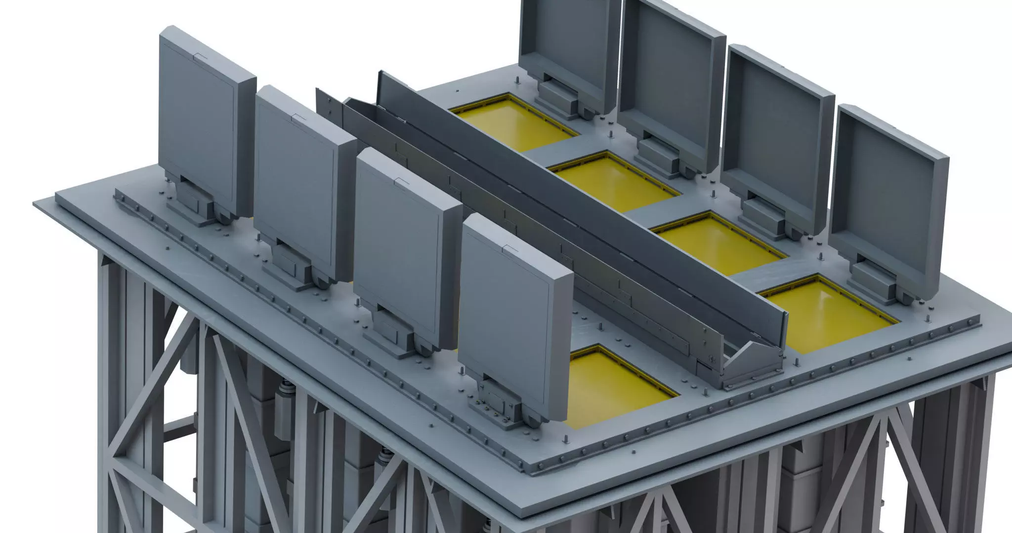 Sylver A-50 vertical launching system VLS 3D model_4