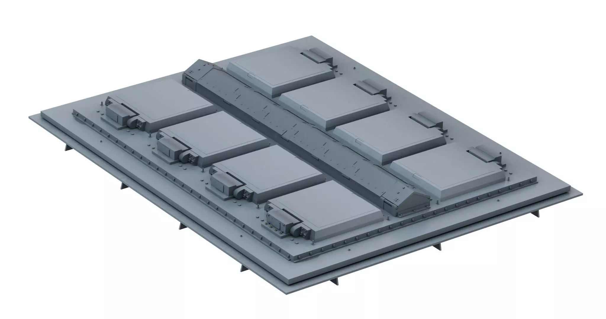 Sylver A-50 vertical launching system VLS 3D model_7