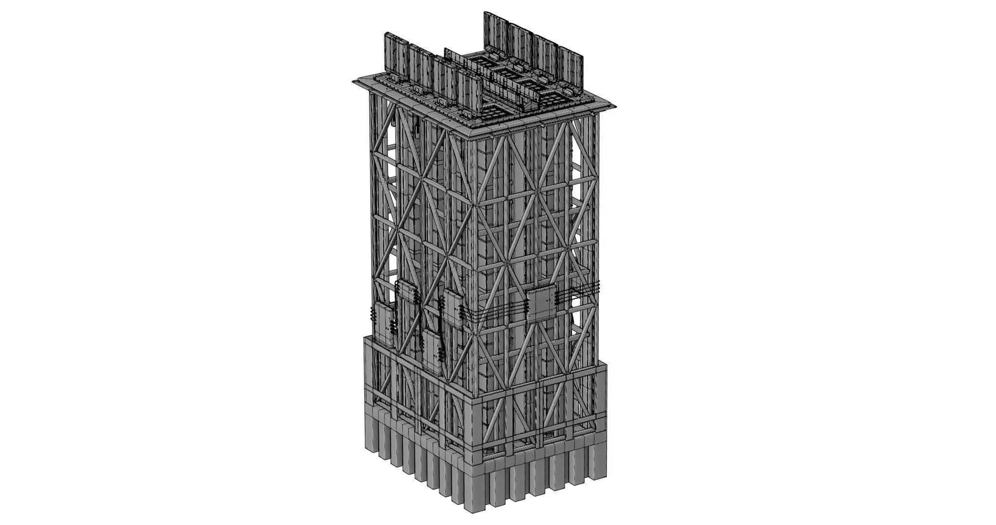 Sylver A-50 vertical launching system VLS 3D model_9