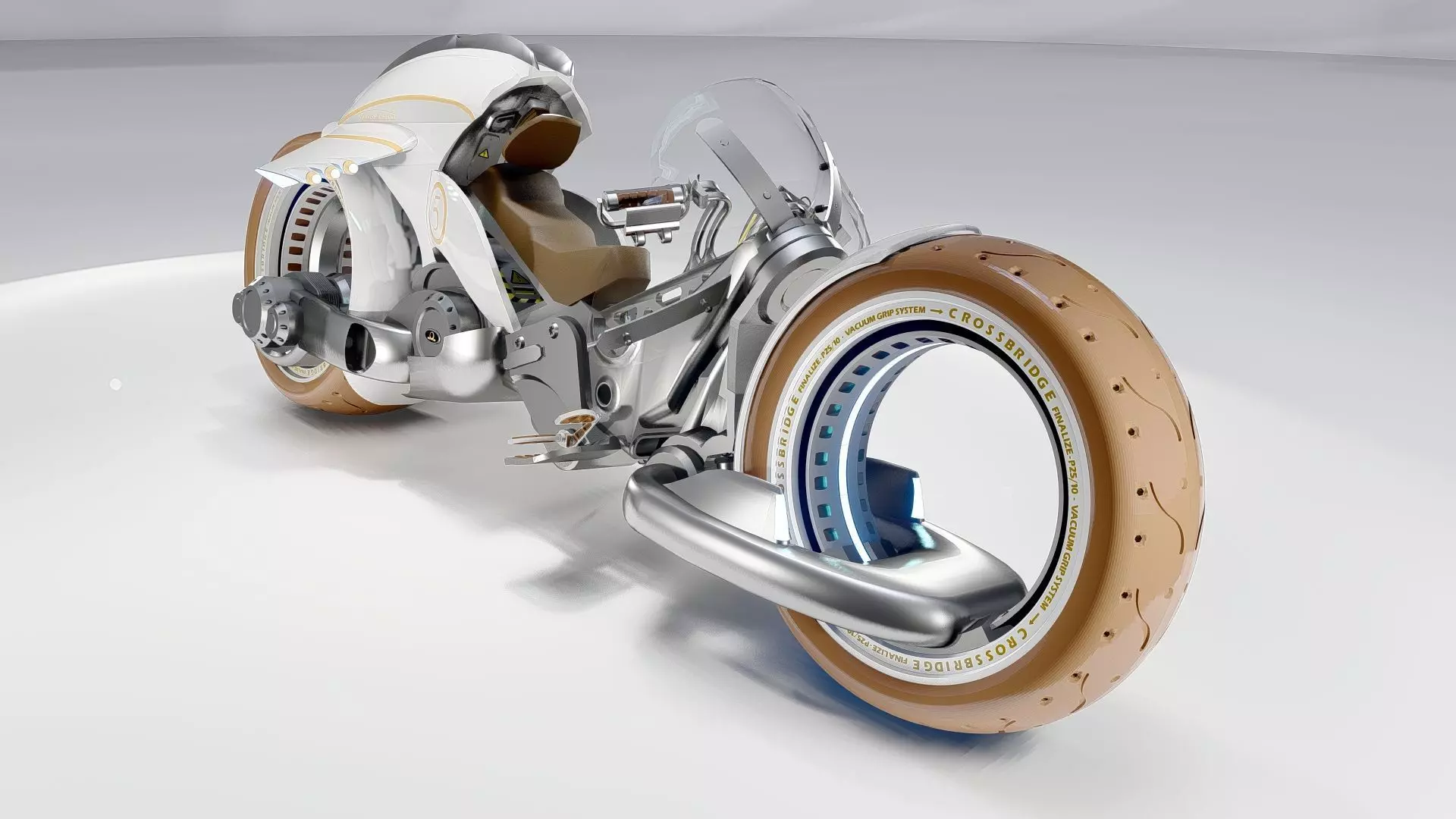 Futuristic Motorcycle 3D model_4