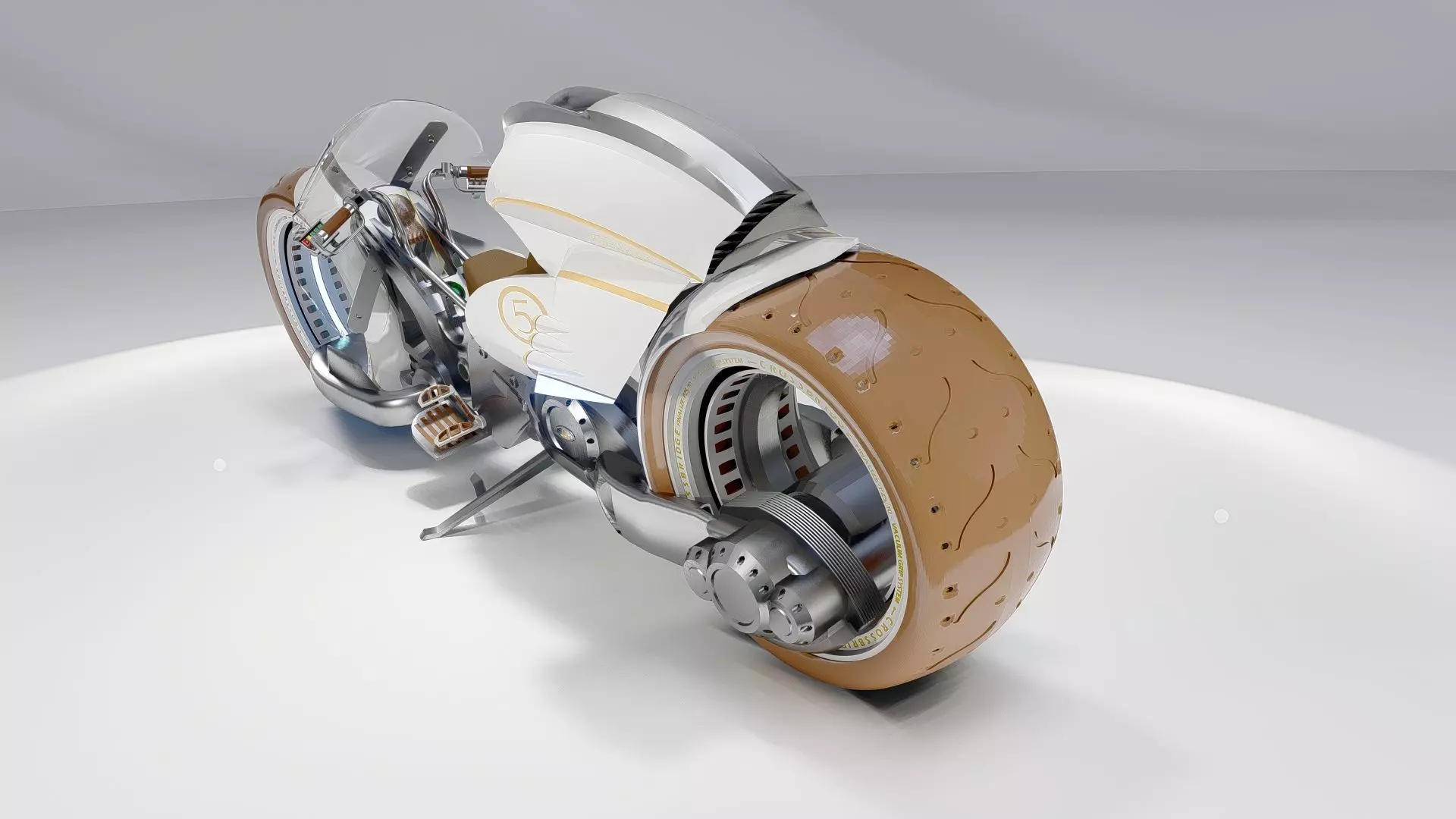 Futuristic Motorcycle 3D model_7