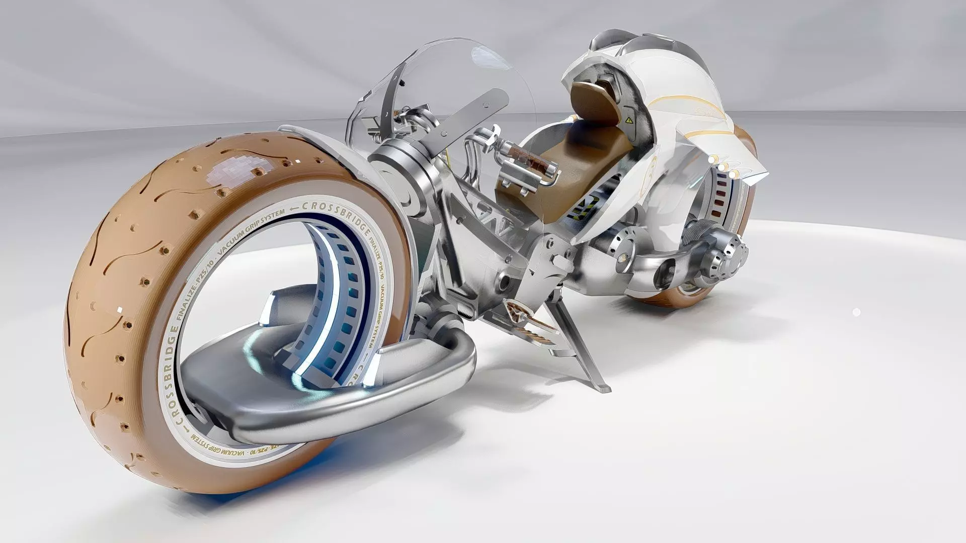 Futuristic Motorcycle 3D model_0