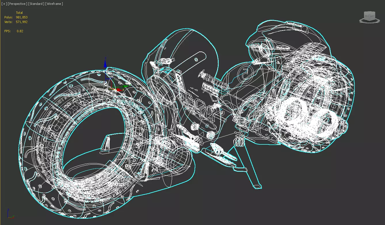 Futuristic Motorcycle 3D model_11