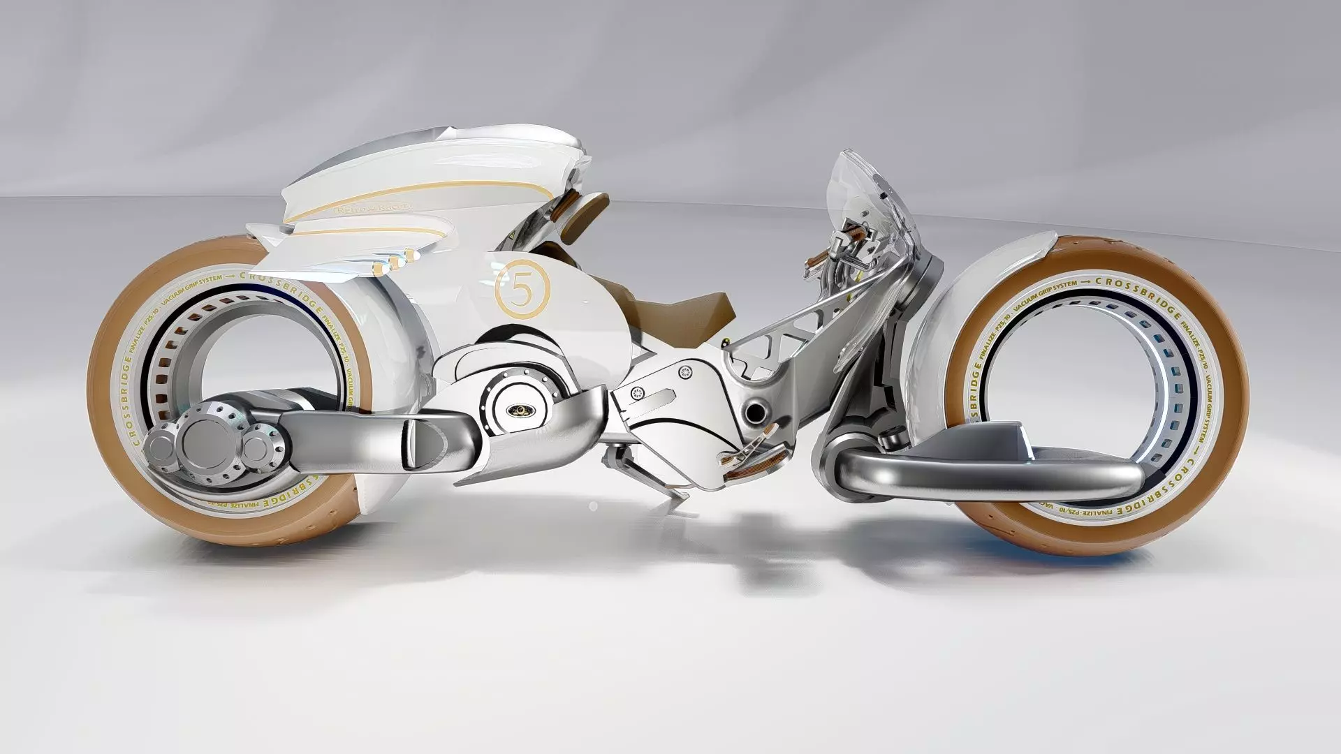 Futuristic Motorcycle 3D model_2