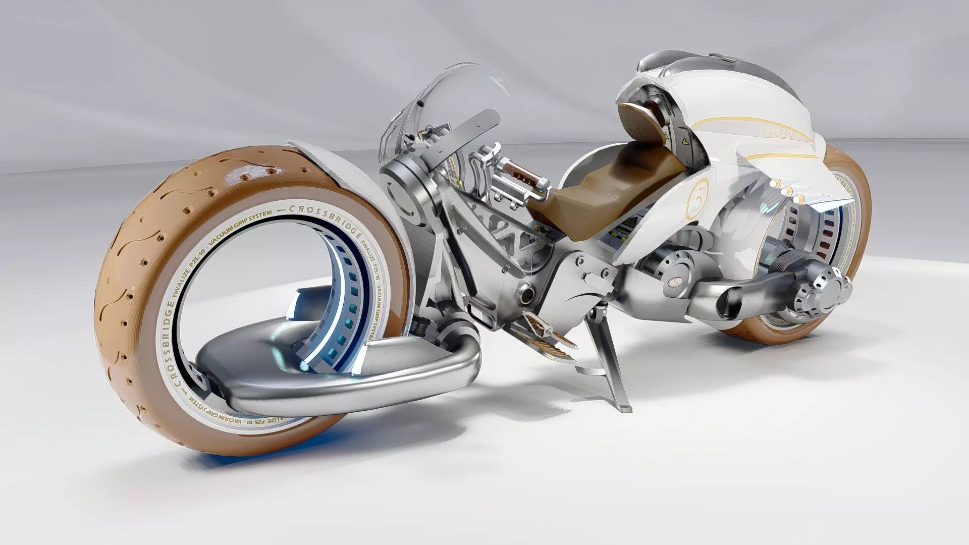 Futuristic Motorcycle 3D model_1