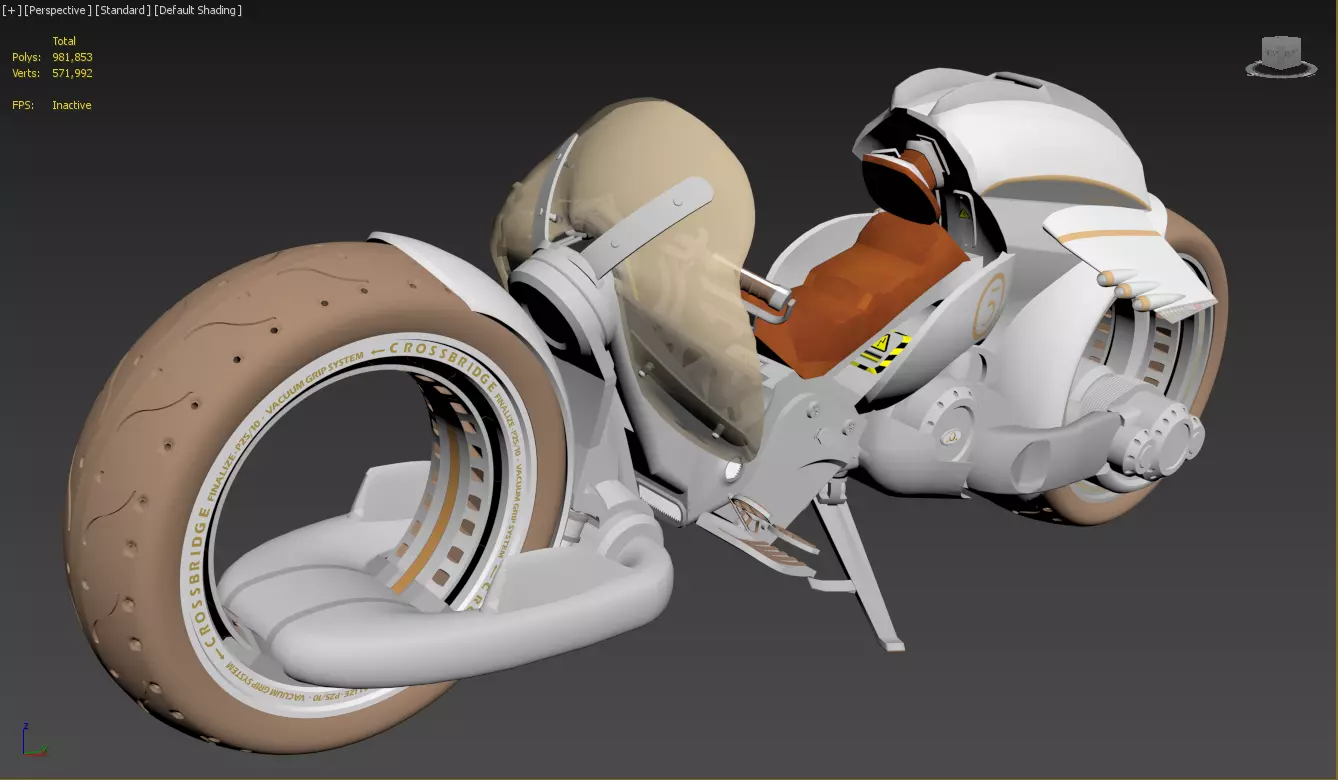 Futuristic Motorcycle 3D model_10
