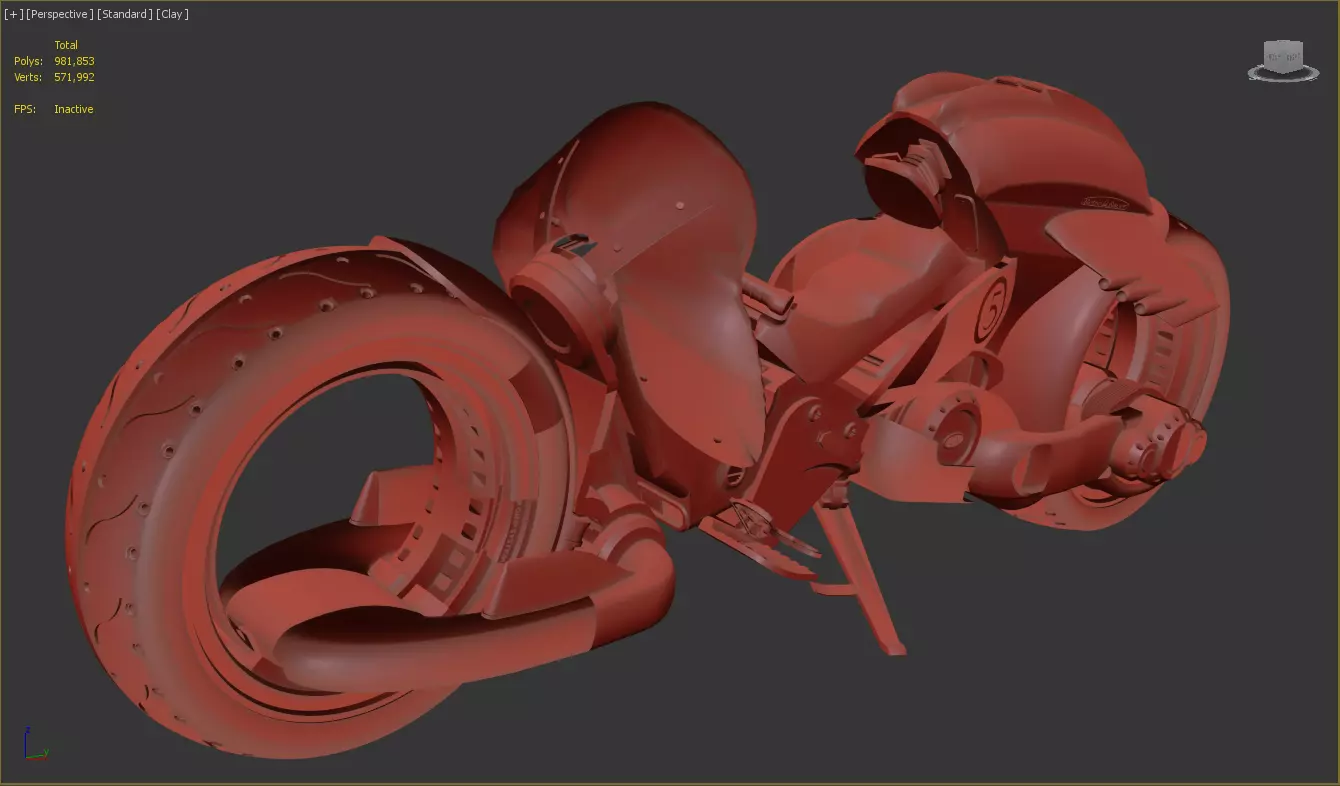 Futuristic Motorcycle 3D model_12