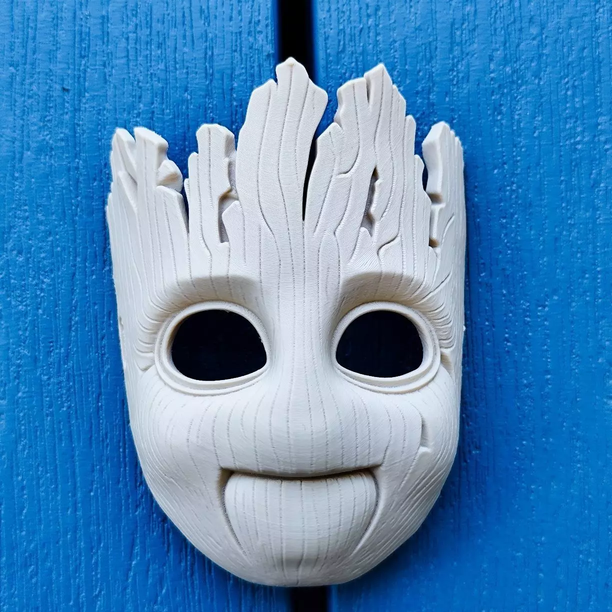 Labubu Baby Groot Mask 3D print model_1