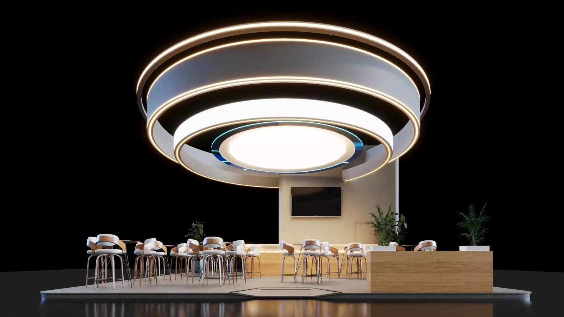 Exhibition Stand - 09m x 09m 3D model - 81m 3D model 3D model_1