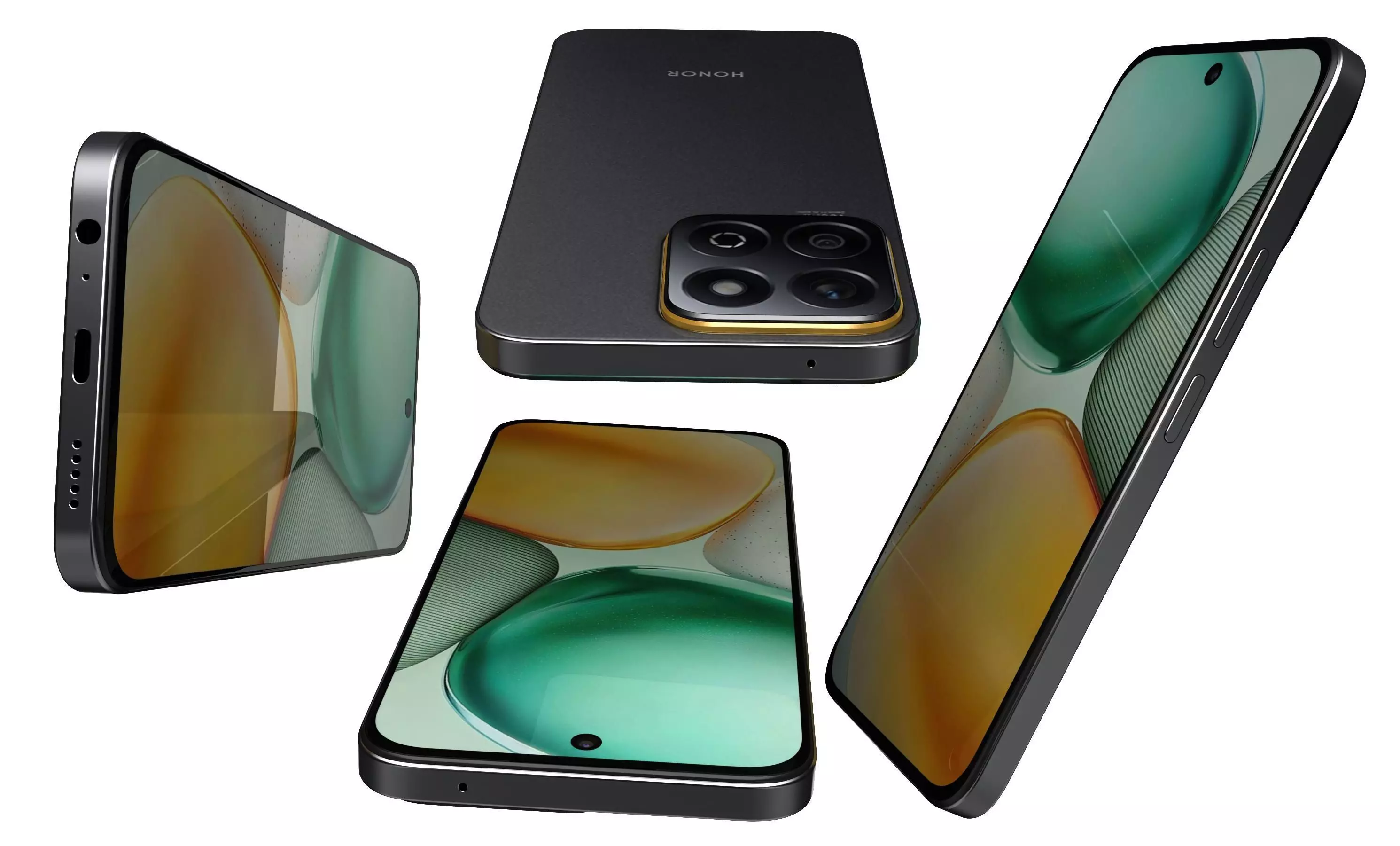 Honor X7c Black 3D model_9