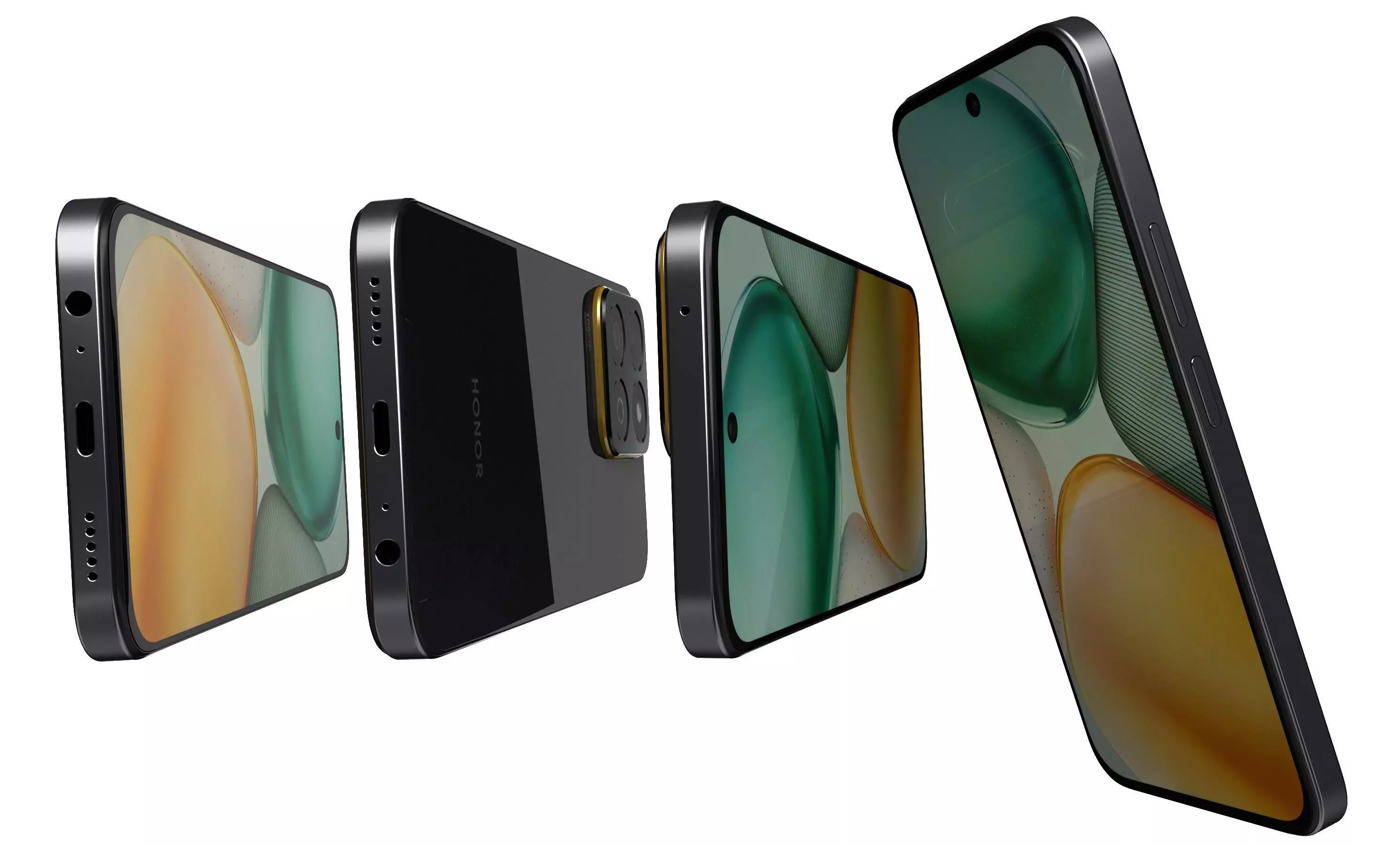 Honor X7c Black 3D model_8