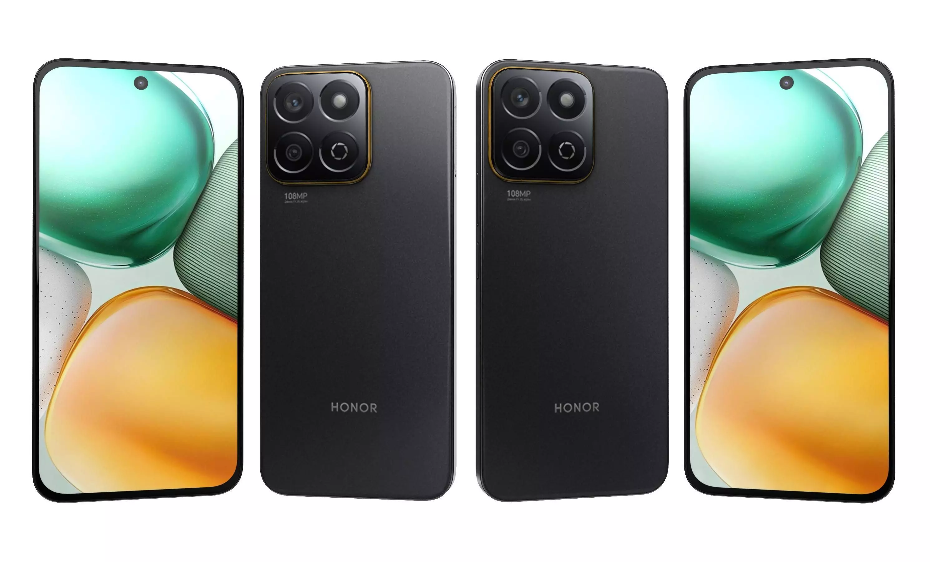 Honor X7c Black 3D model_4