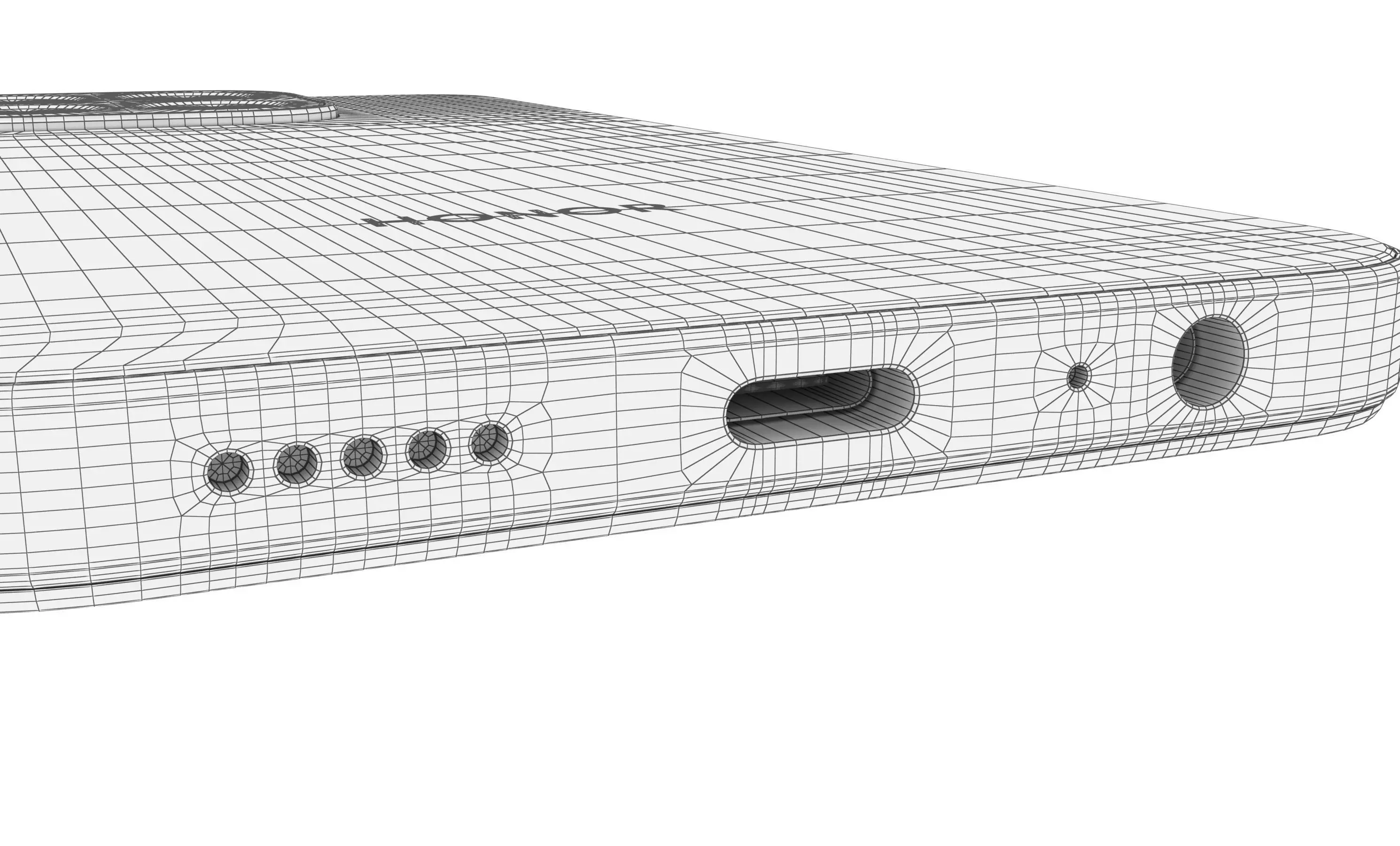 Honor X7c Black 3D model_26