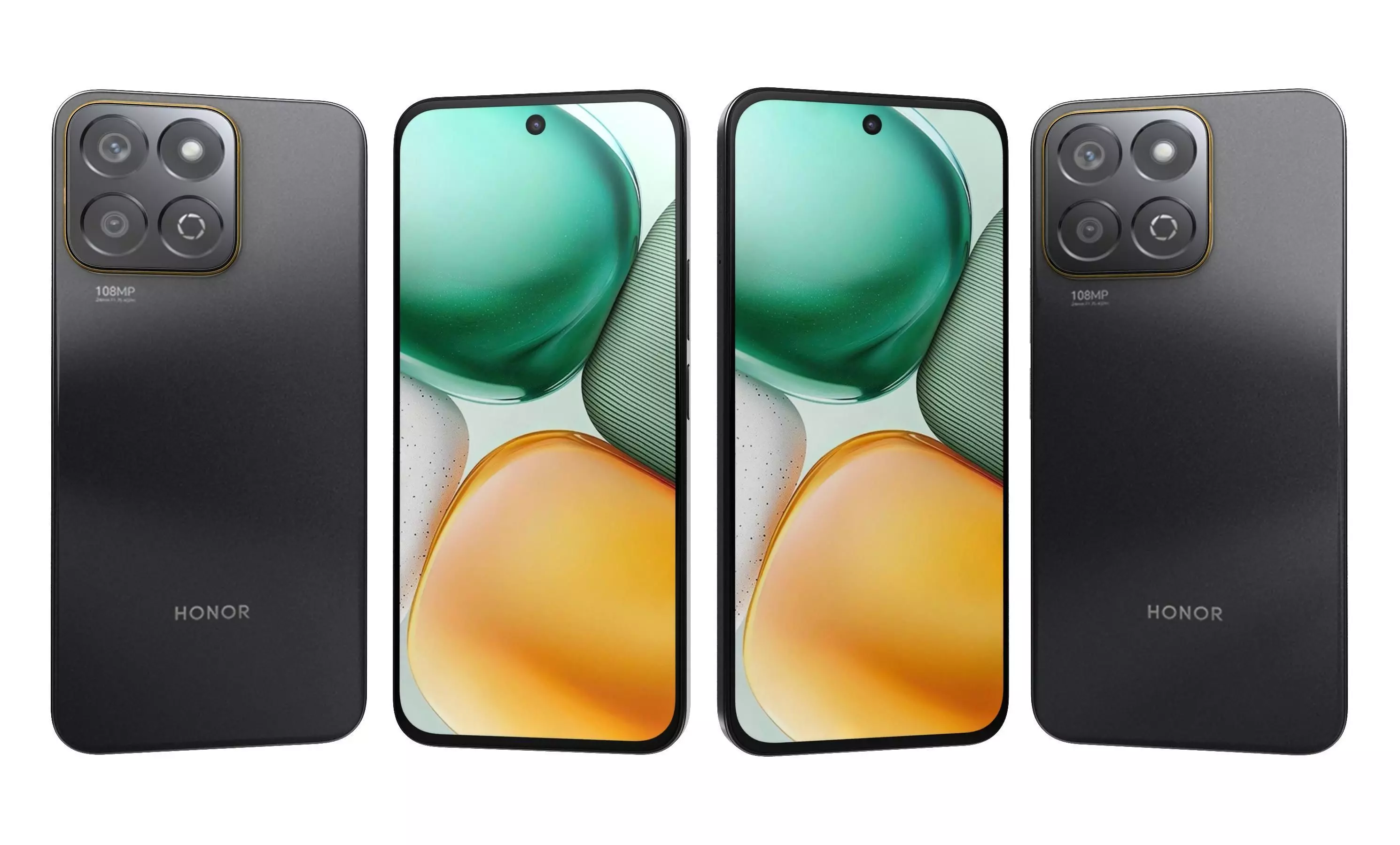 Honor X7c Black 3D model_3